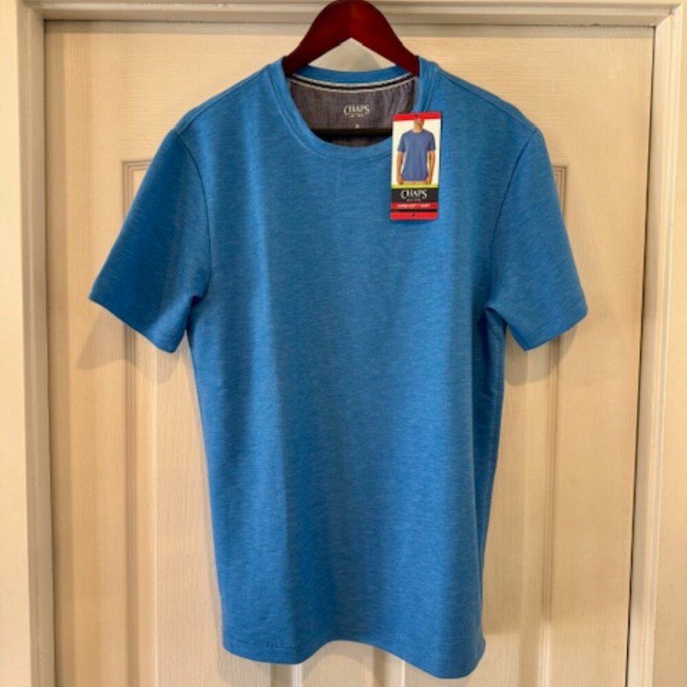 Chaps Super Soft T-Shirt, Blue, Men's Medium, NWT